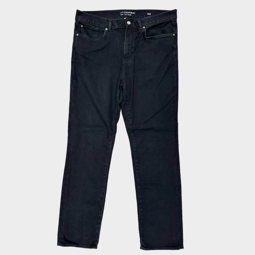 Banana Republic Men's Slim Black Traveler Jeans Size 36x34